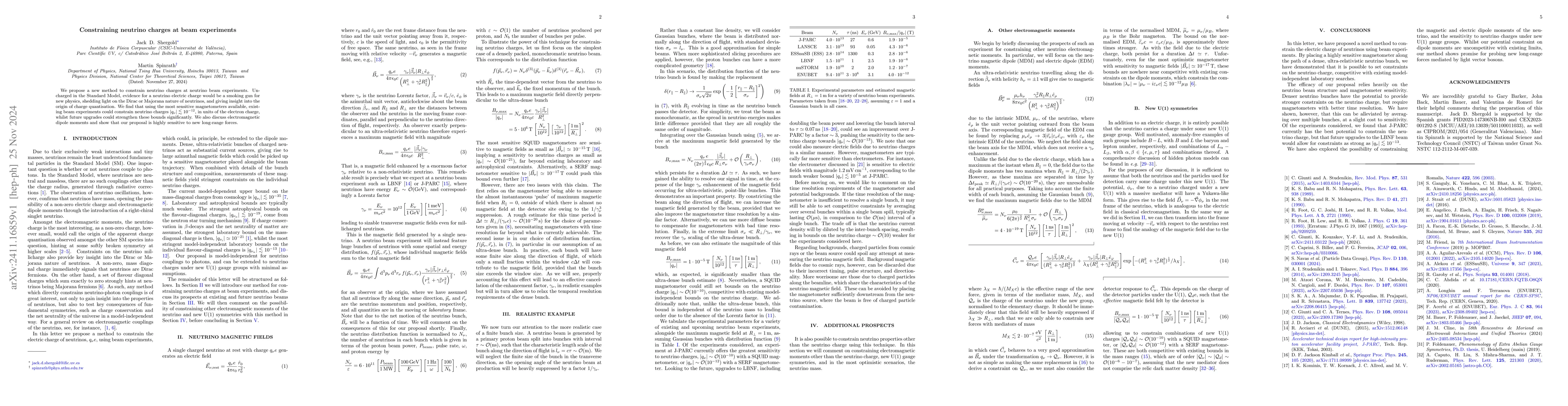 Thumbnail for Constraining neutrino charges at beam experiments
