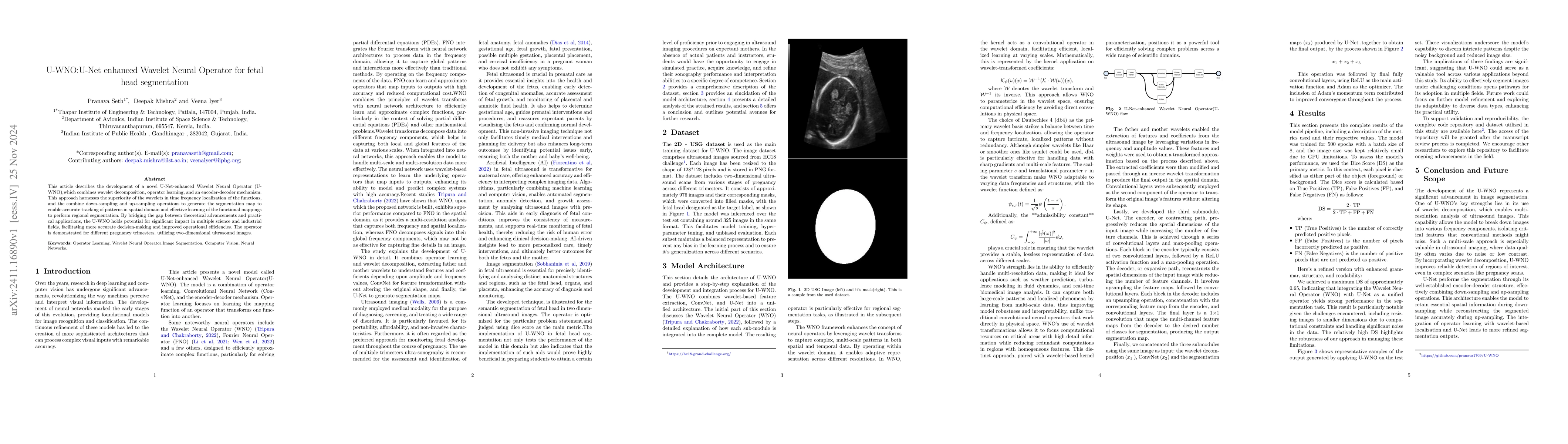Thumbnail for U-WNO:U-Net-enhanced Wavelet Neural Operator for fetal head segmentation