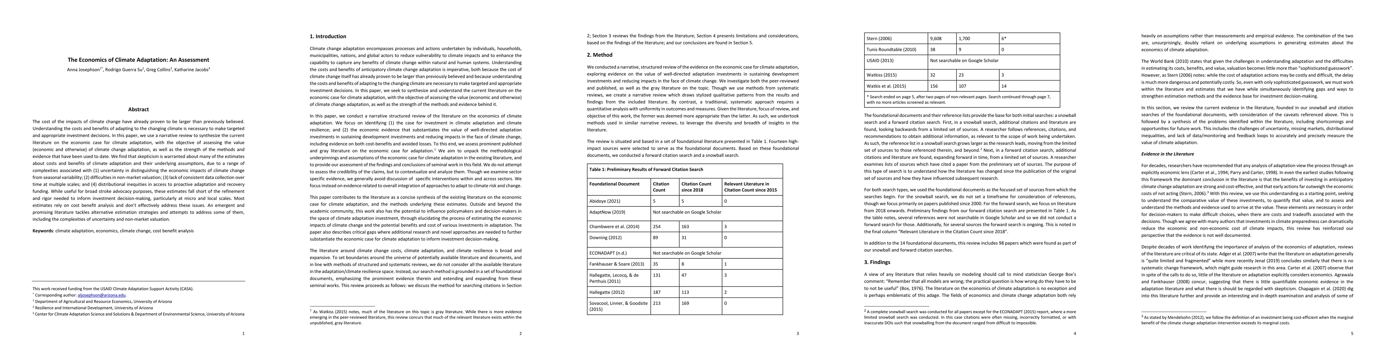 Thumbnail for The Economics of Climate Adaptation: An Assessment