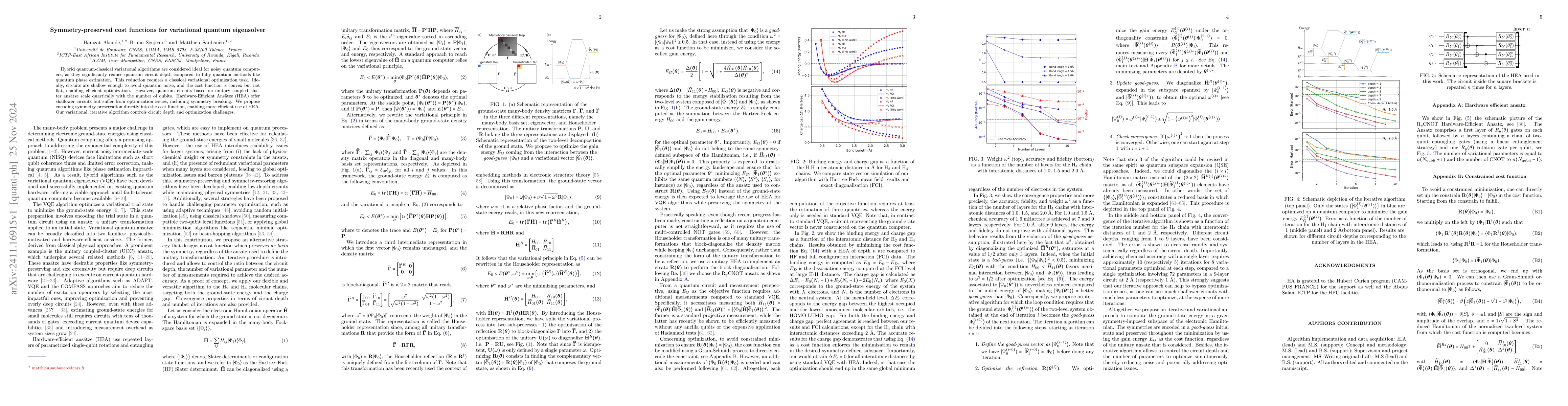 Thumbnail for Symmetry-preserved cost functions for variational quantum eigensolver