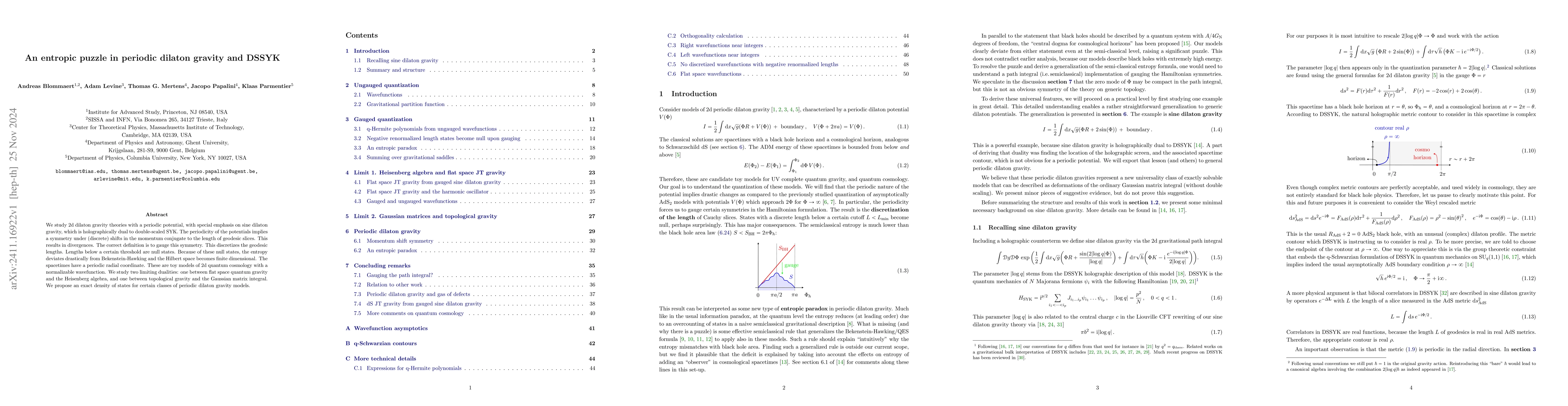 Thumbnail for An entropic puzzle in periodic dilaton gravity and DSSYK