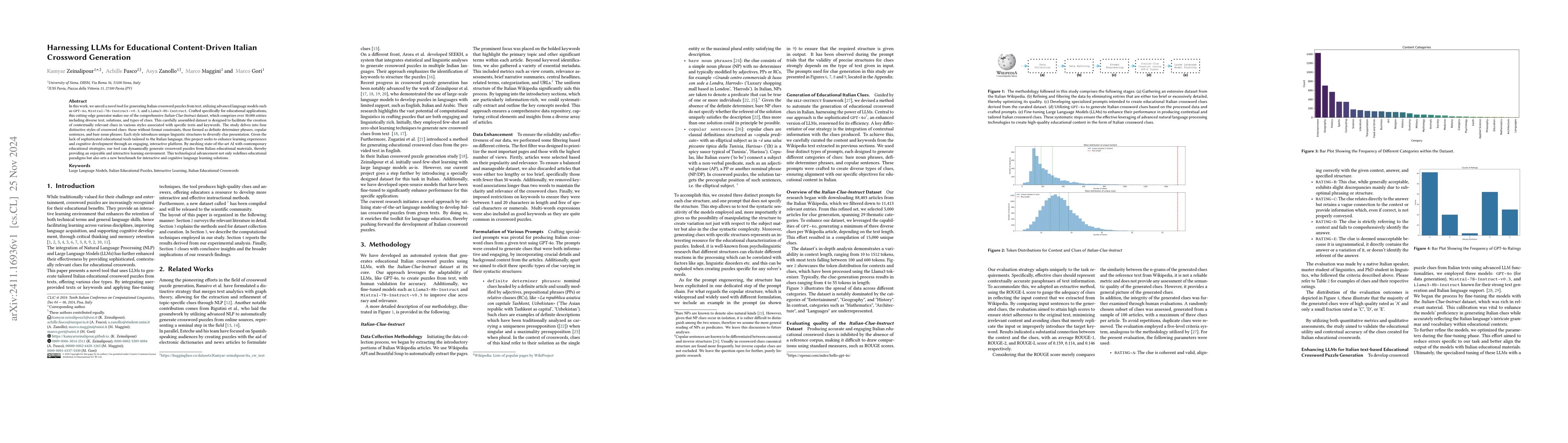 Thumbnail for Harnessing LLMs for Educational Content-Driven Italian Crossword
  Generation