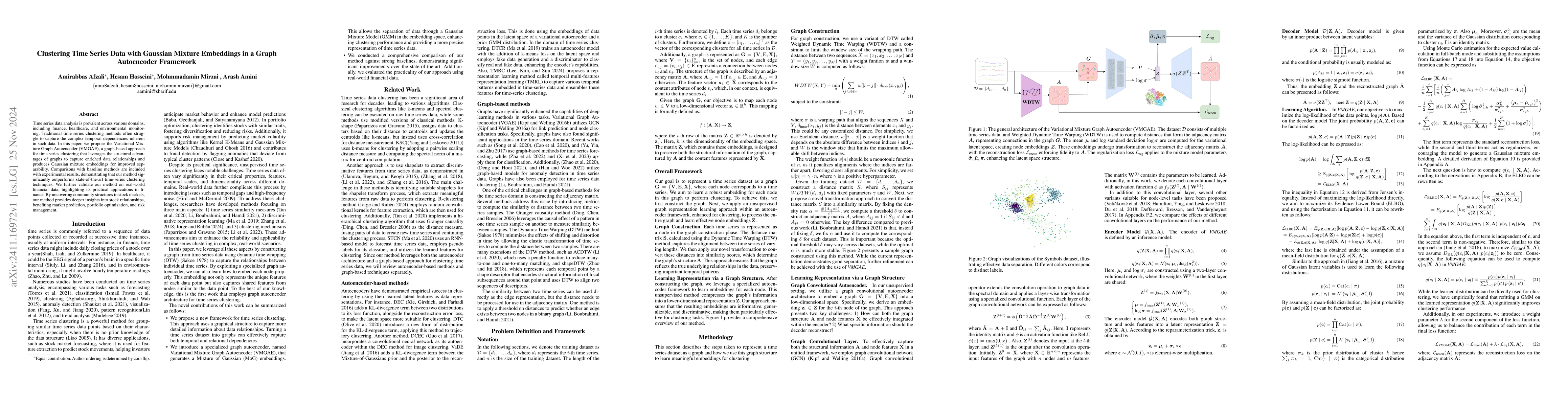 Thumbnail for Clustering Time Series Data with Gaussian Mixture Embeddings in a Graph
  Autoencoder Framework