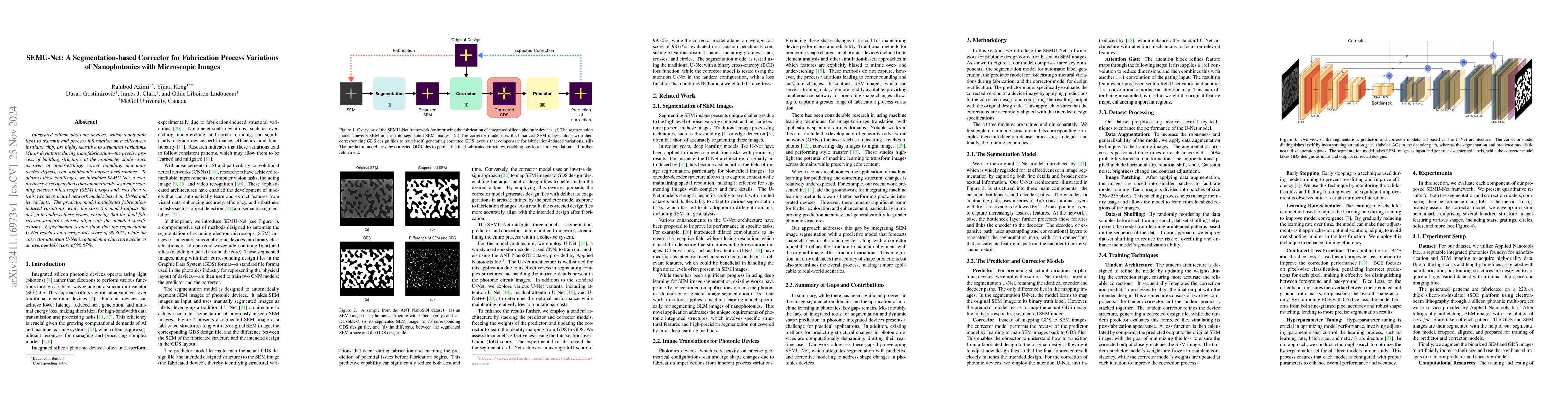 Thumbnail for SEMU-Net: A Segmentation-based Corrector for Fabrication Process
  Variations of Nanophotonics with Microscopic Images