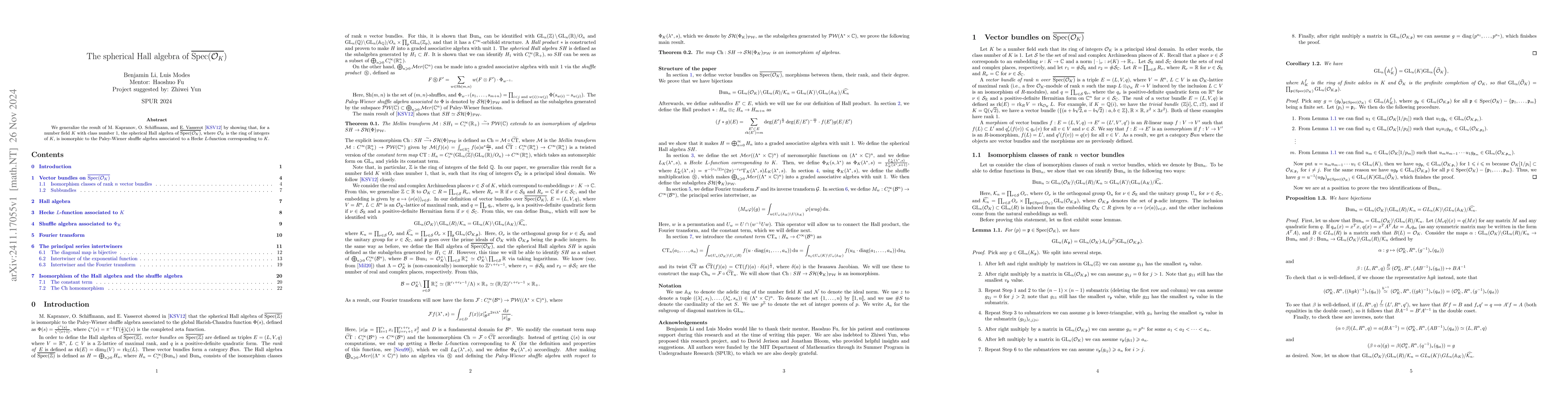 Thumbnail for The spherical Hall algebra of
  $\overline{\operatorname{Spec}(\mathcal{O}_K)}$