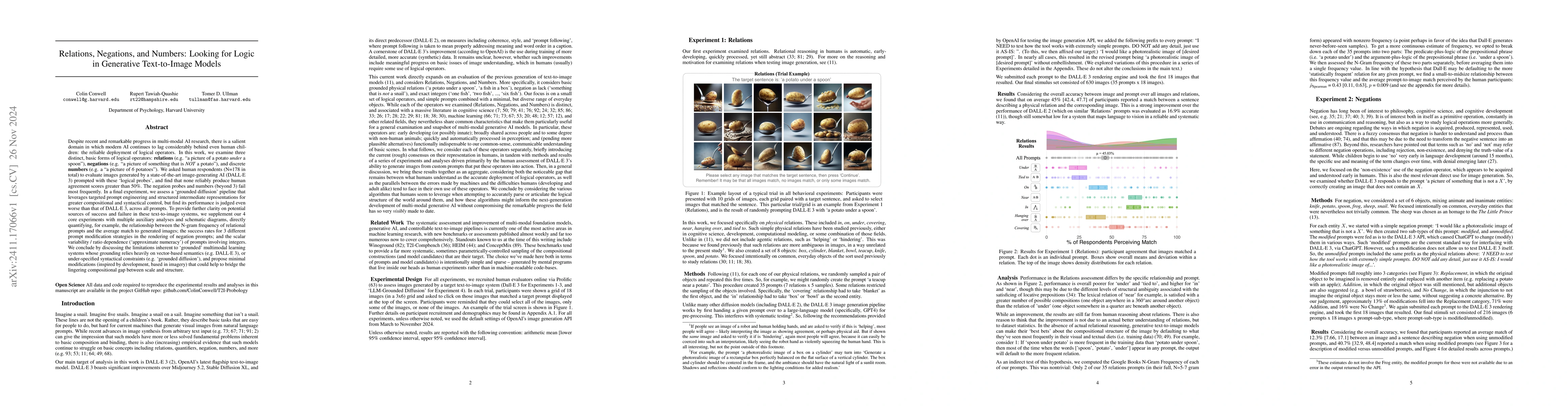 Thumbnail for Relations, Negations, and Numbers: Looking for Logic in Generative
  Text-to-Image Models