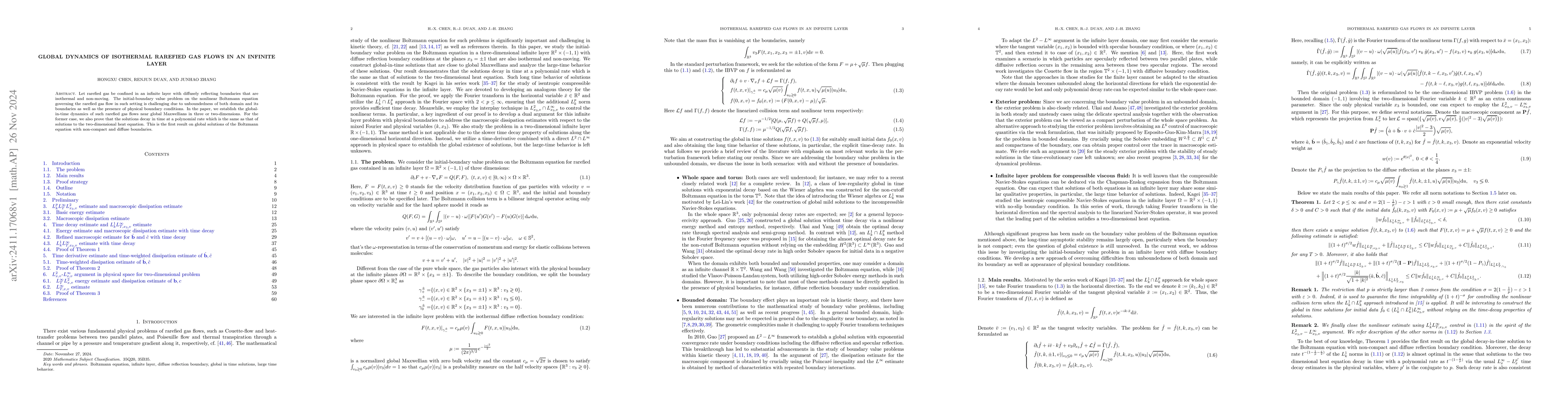 Thumbnail for Global dynamics of isothermal rarefied gas flows in an infinite layer