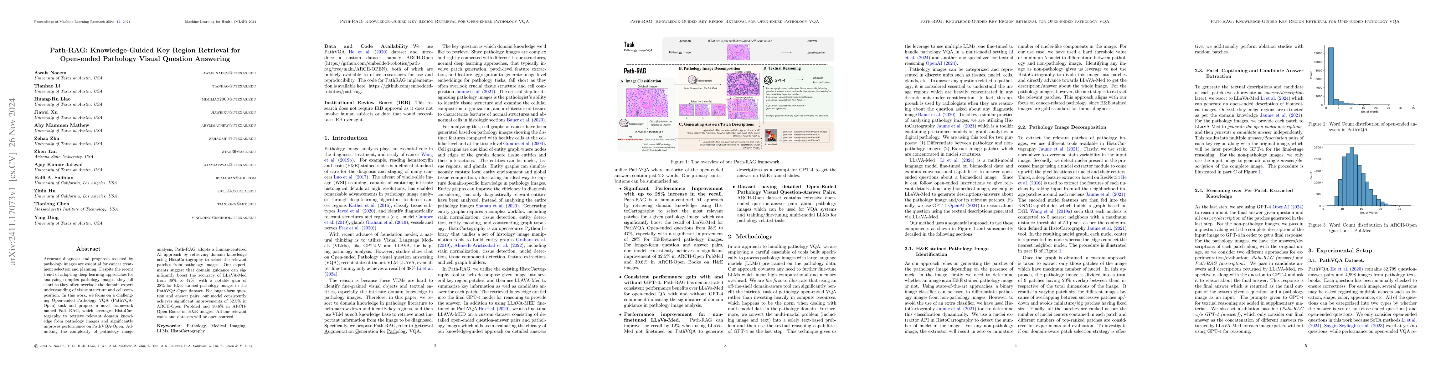 Thumbnail for Path-RAG: Knowledge-Guided Key Region Retrieval for Open-ended Pathology
  Visual Question Answering