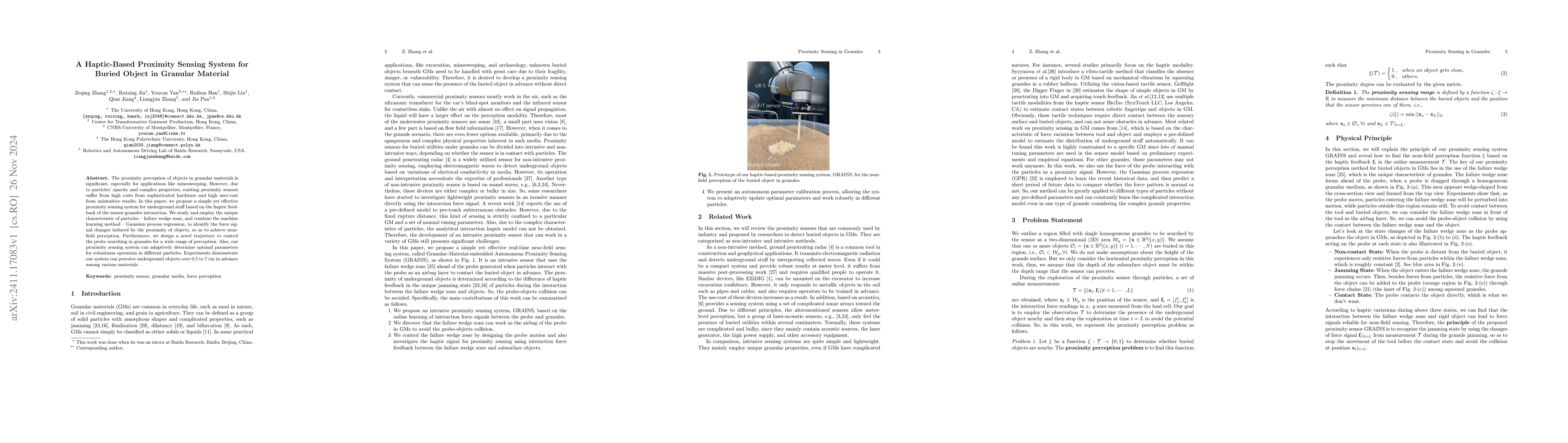 Thumbnail for A Haptic-Based Proximity Sensing System for Buried Object in Granular
  Material