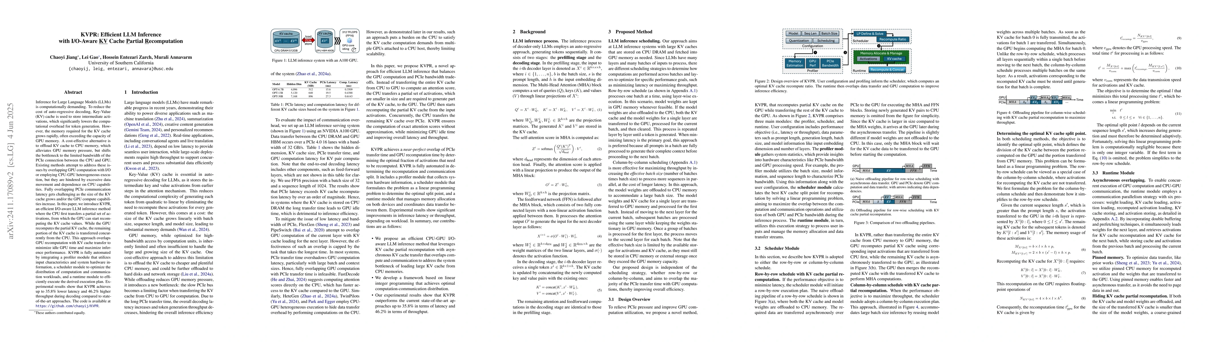 Thumbnail for Efficient LLM Inference with I/O-Aware Partial KV Cache Recomputation
