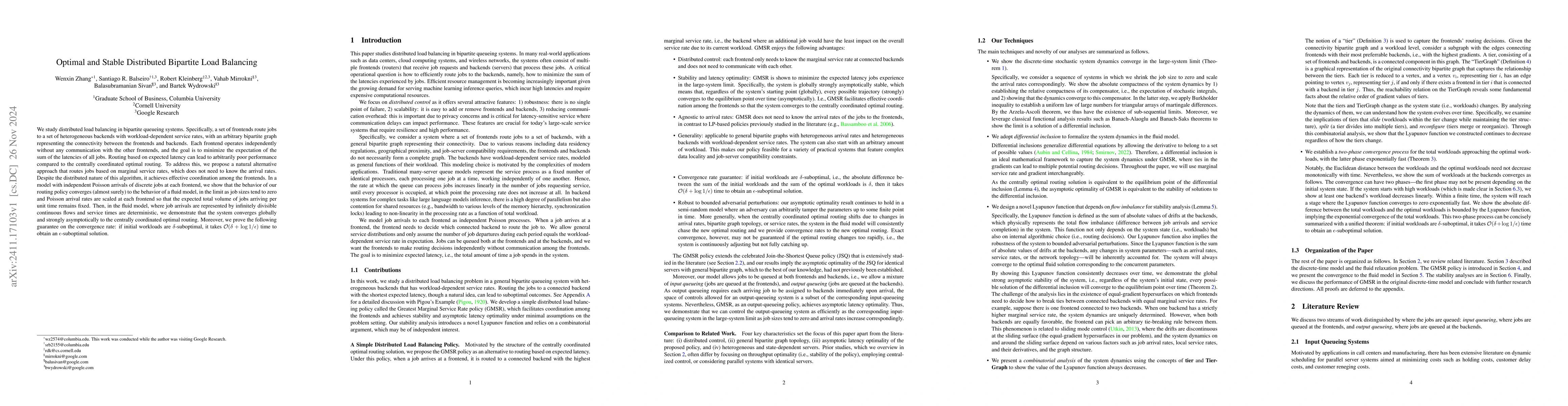 Thumbnail for Optimal and Stable Distributed Bipartite Load Balancing
