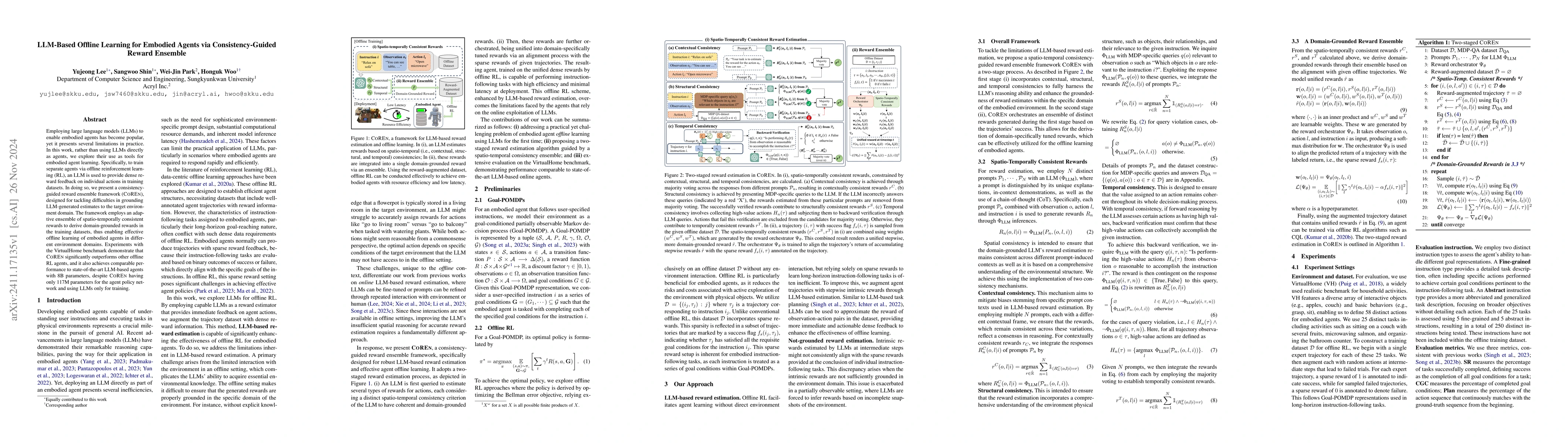 Thumbnail for LLM-Based Offline Learning for Embodied Agents via Consistency-Guided
  Reward Ensemble