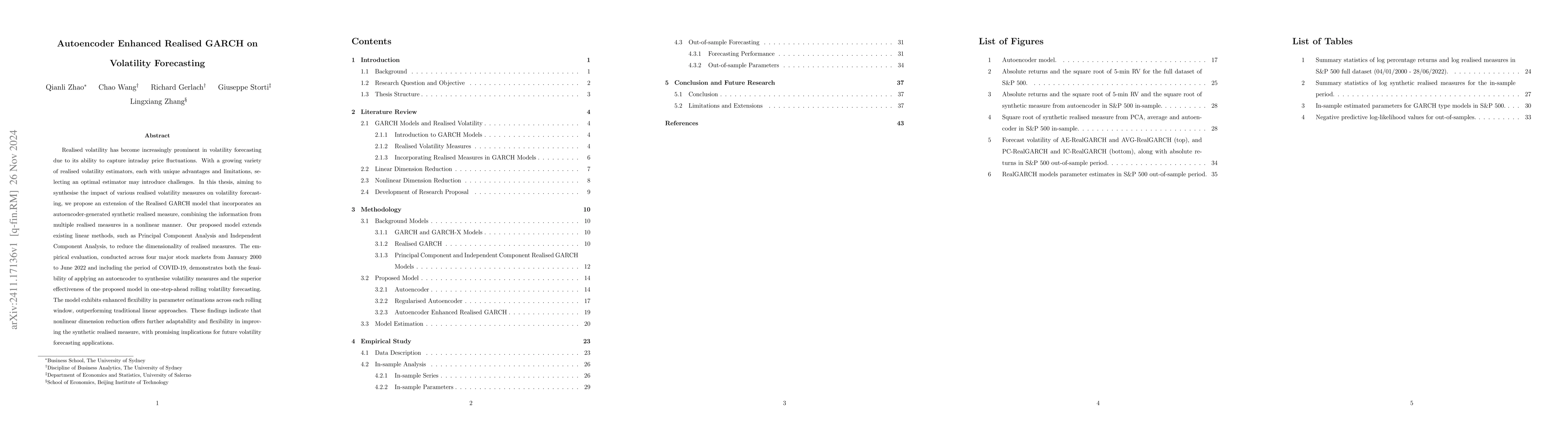 Thumbnail for Autoencoder Enhanced Realised GARCH on Volatility Forecasting