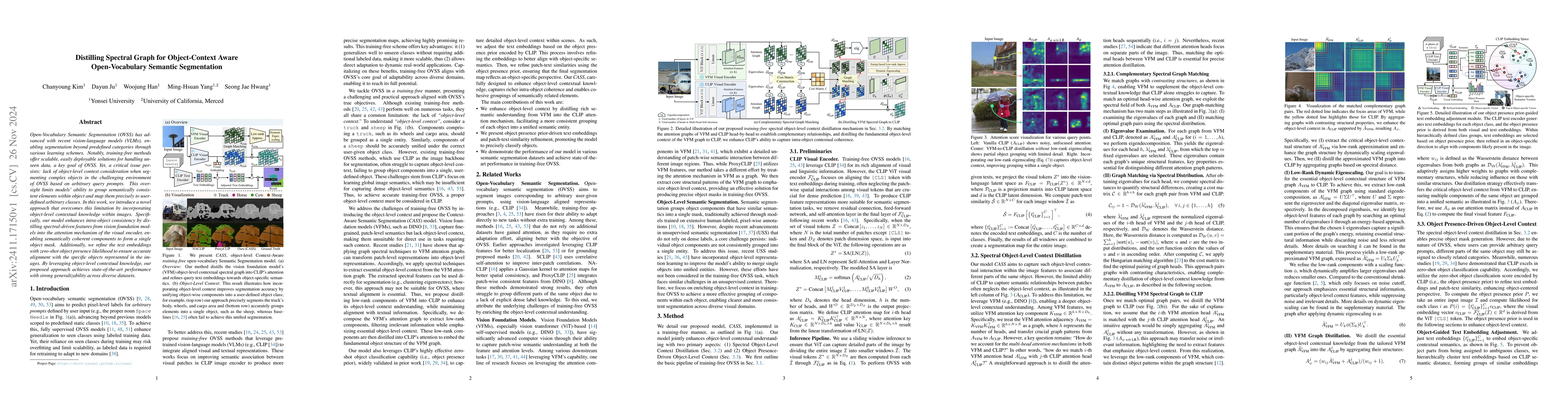 Thumbnail for Distilling Spectral Graph for Object-Context Aware Open-Vocabulary
  Semantic Segmentation