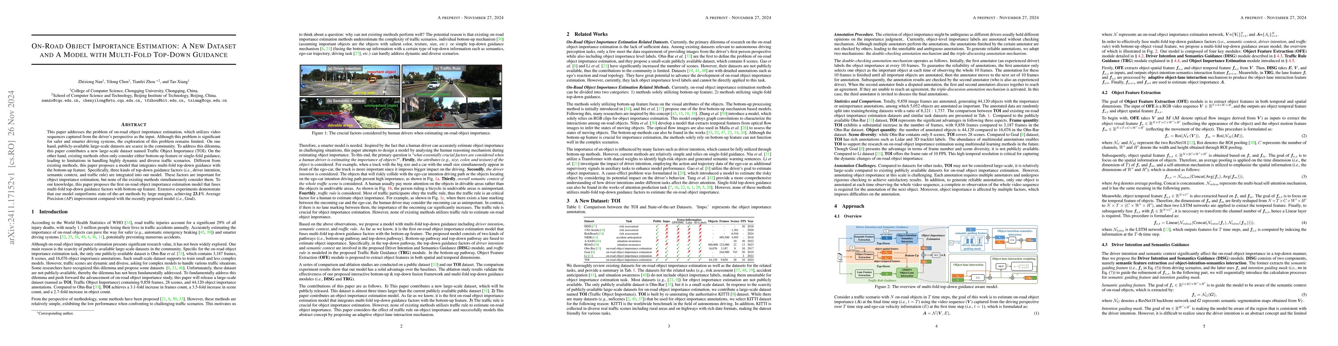 Thumbnail for On-Road Object Importance Estimation: A New Dataset and A Model with
  Multi-Fold Top-Down Guidance