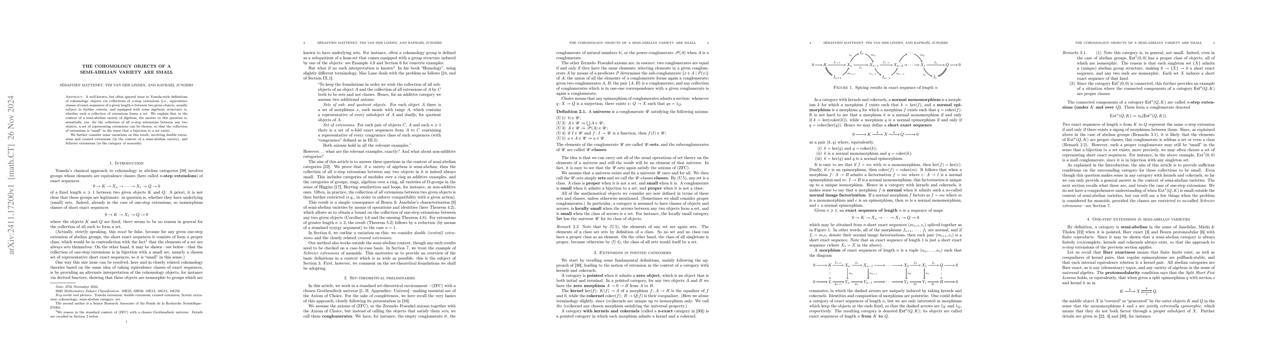 Thumbnail for The cohomology objects of a semi-abelian variety are small