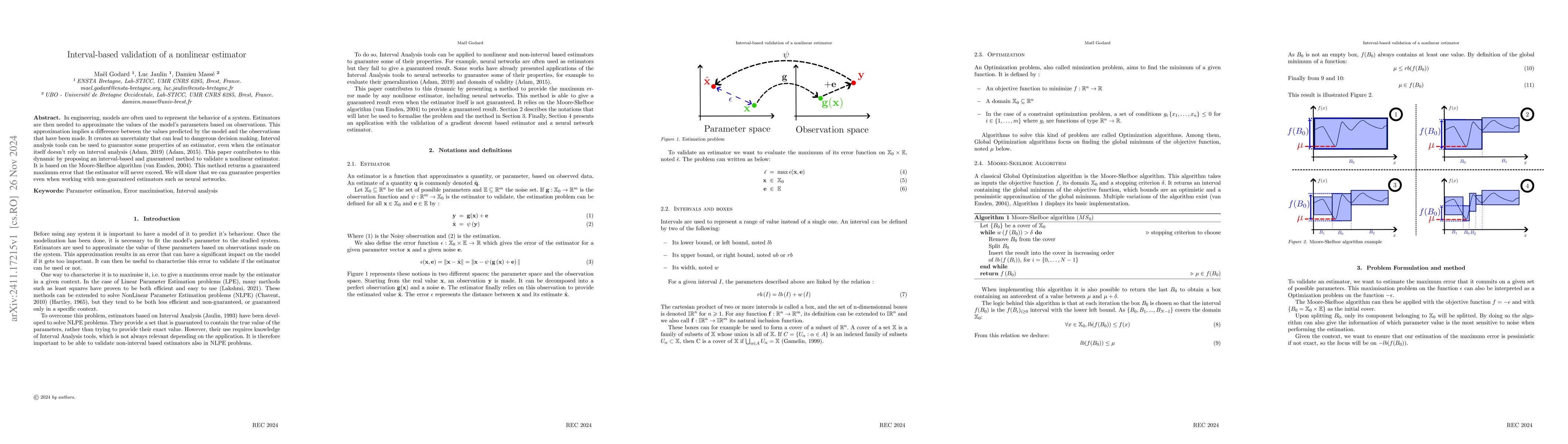 Thumbnail for Interval-based validation of a nonlinear estimator