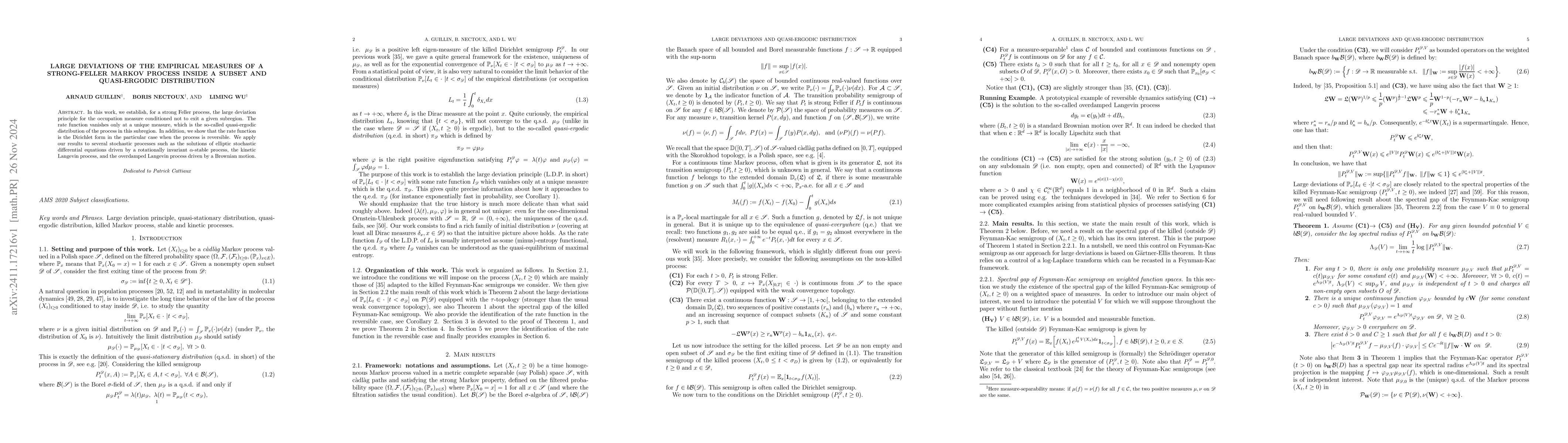 Thumbnail for Large deviations of the empirical measures of a strong-Feller Markov
  process inside a subset and quasi-ergodic distribution