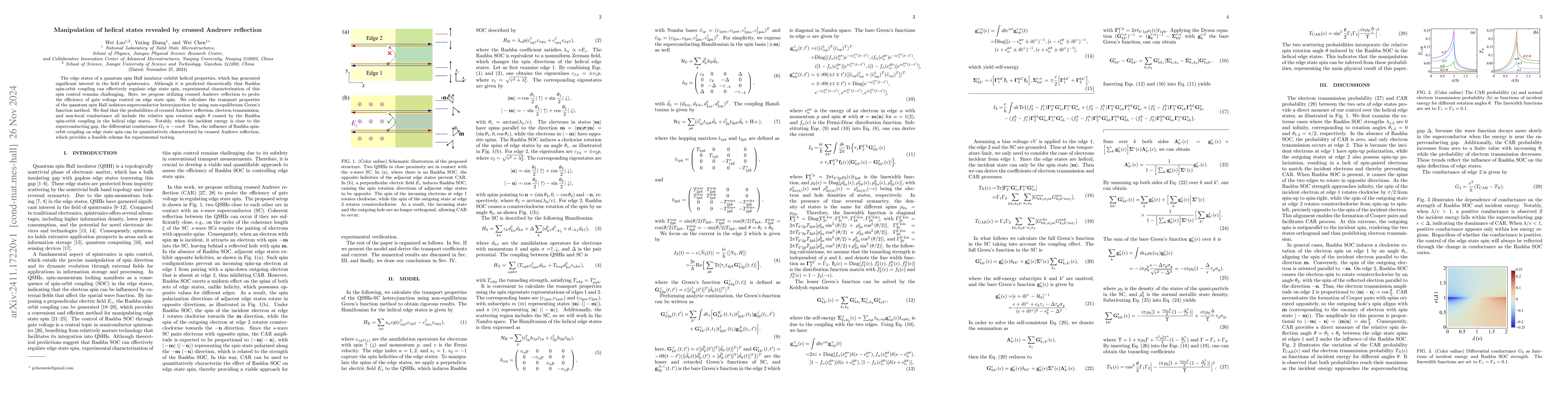Thumbnail for Manipulation of helical states revealed by crossed Andreev reflection