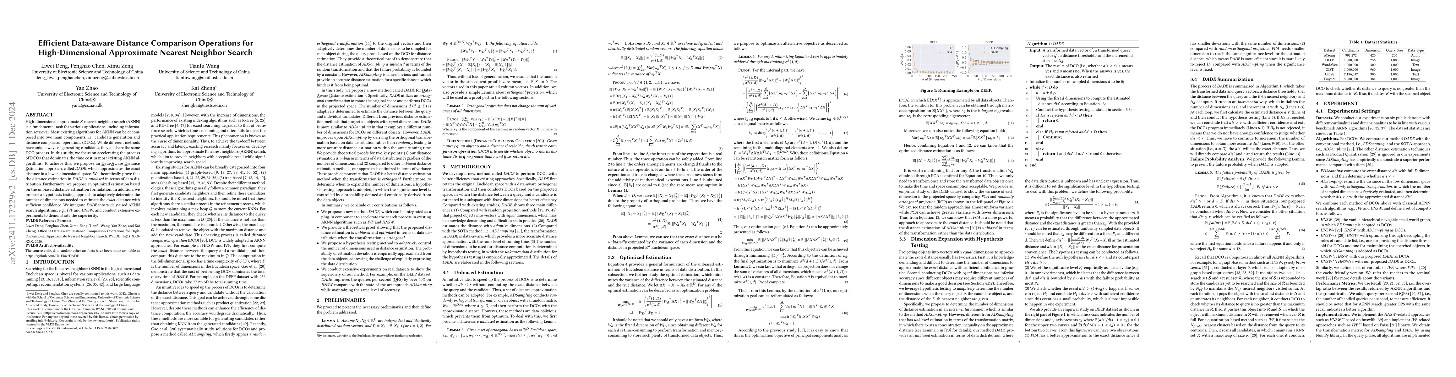 Thumbnail for Efficient Data-aware Distance Comparison Operations for High-Dimensional
  Approximate Nearest Neighbor Search