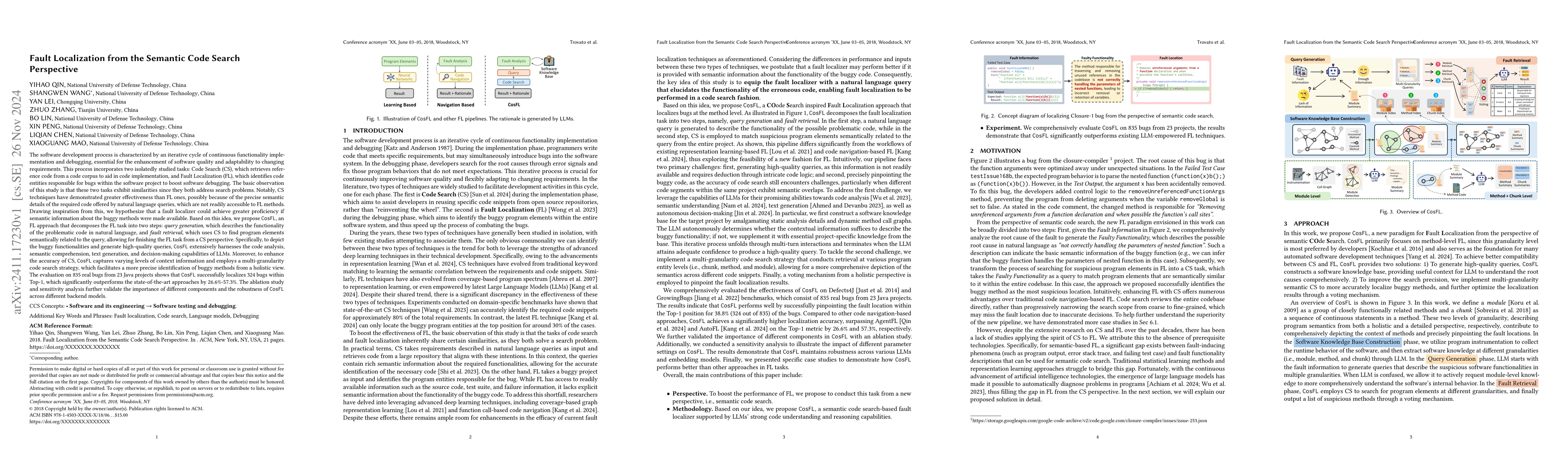 Thumbnail for Fault Localization from the Semantic Code Search Perspective