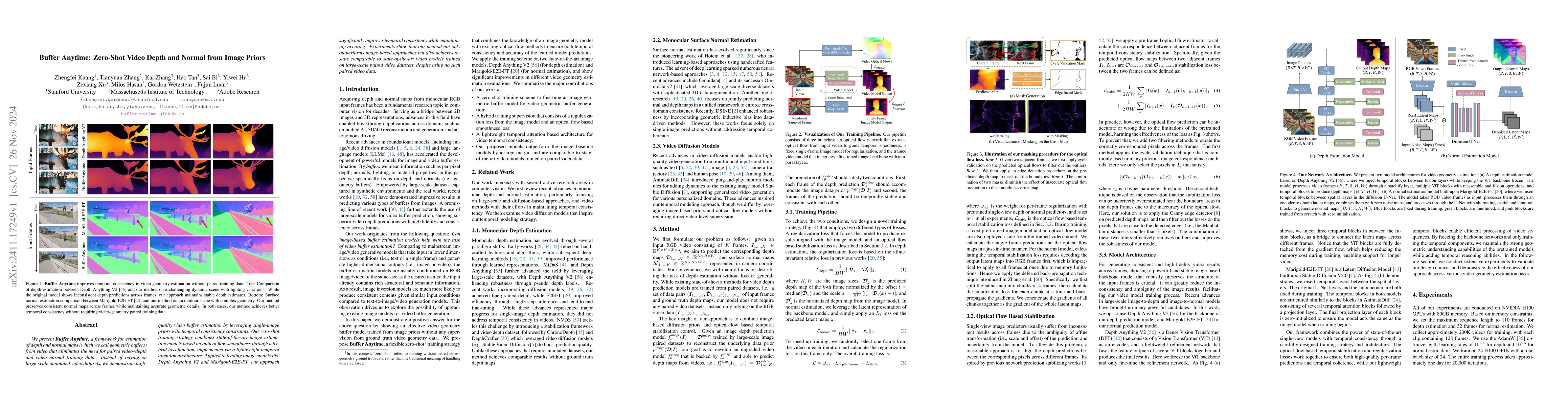 Thumbnail for Buffer Anytime: Zero-Shot Video Depth and Normal from Image Priors