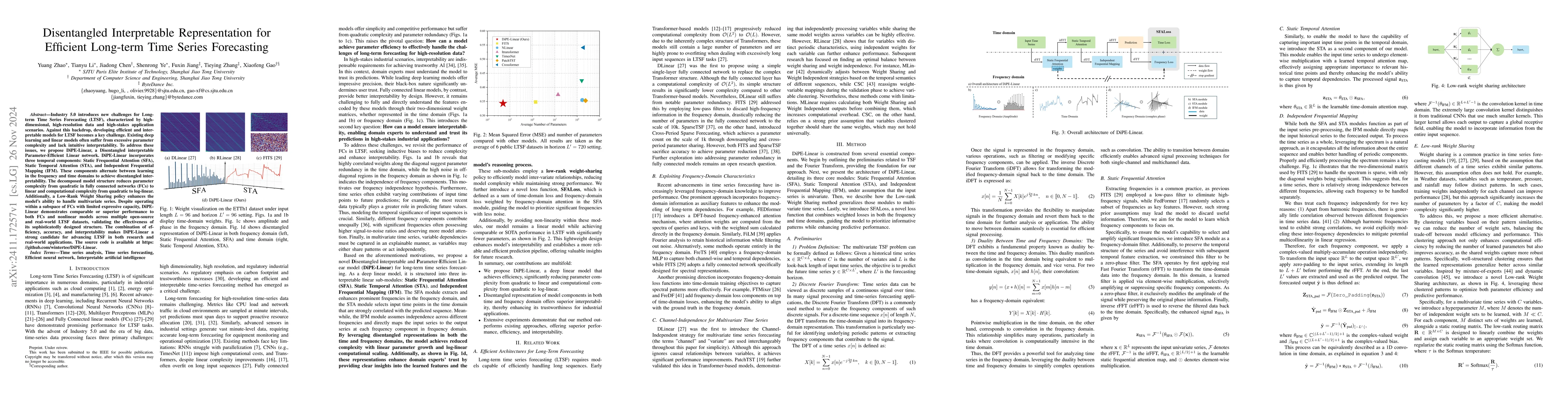 Thumbnail for Disentangled Interpretable Representation for Efficient Long-term Time
  Series Forecasting