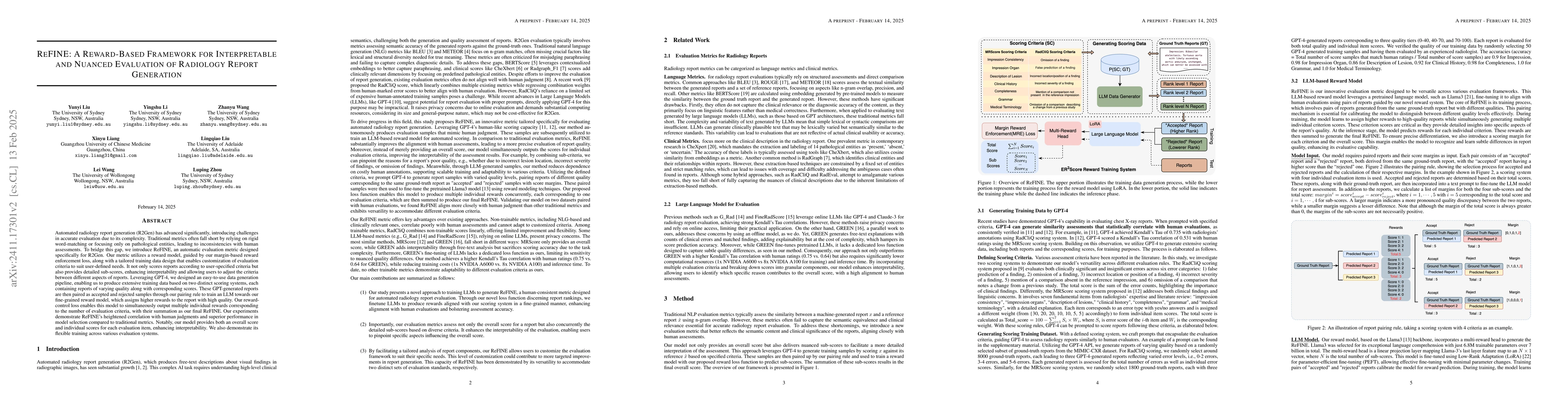 Thumbnail for ER2Score: LLM-based Explainable and Customizable Metric for Assessing
  Radiology Reports with Reward-Control Loss