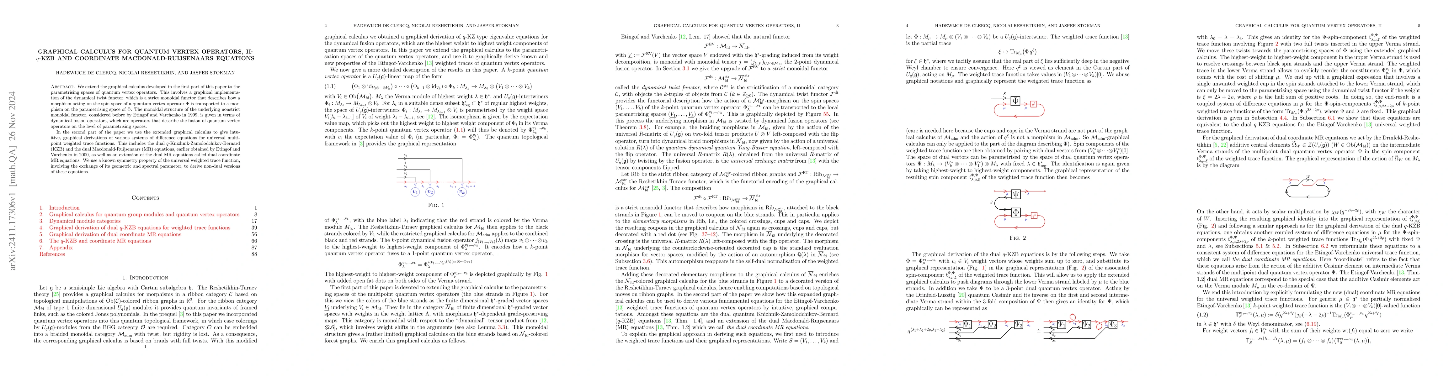 Thumbnail for Graphical calculus for quantum vertex operators, II: q-KZB and
  coordinate Macdonald-Ruijsenaars equations
