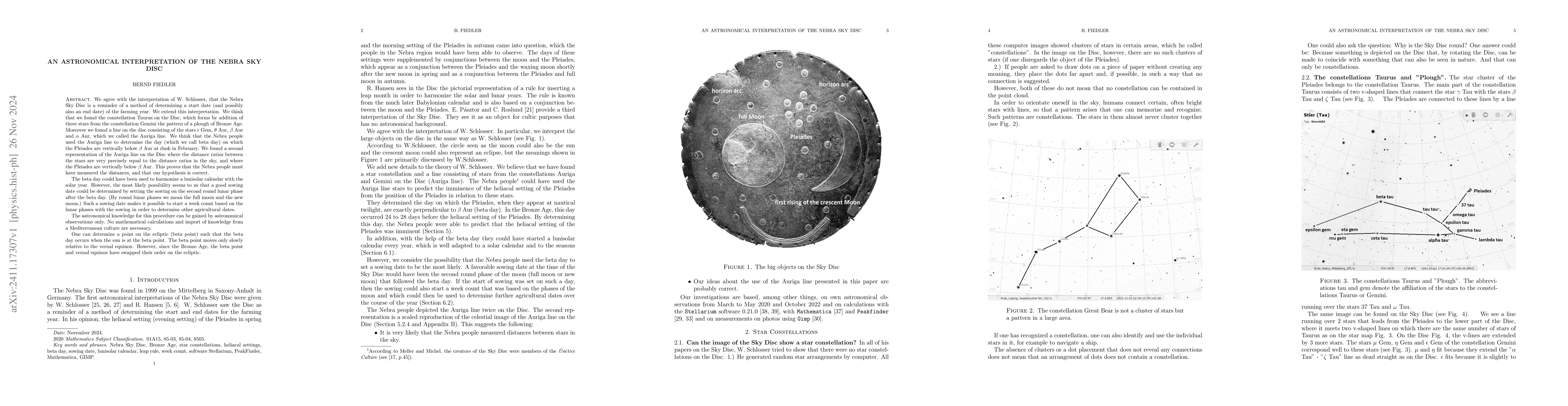 Thumbnail for An Astronomical Interpretation of the Nebra Sky Disc