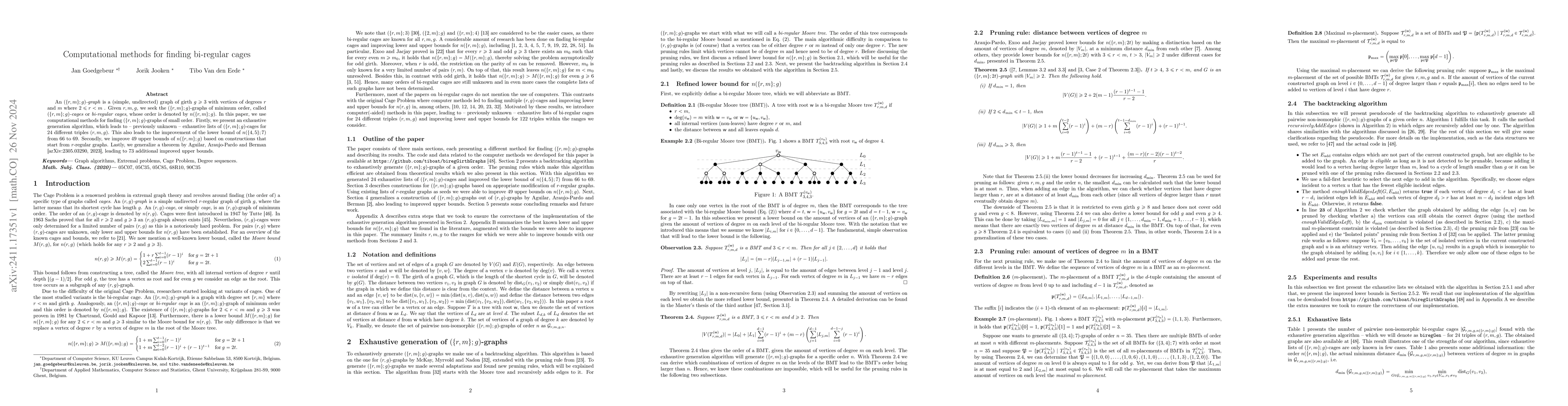 Thumbnail for Computational methods for finding bi-regular cages