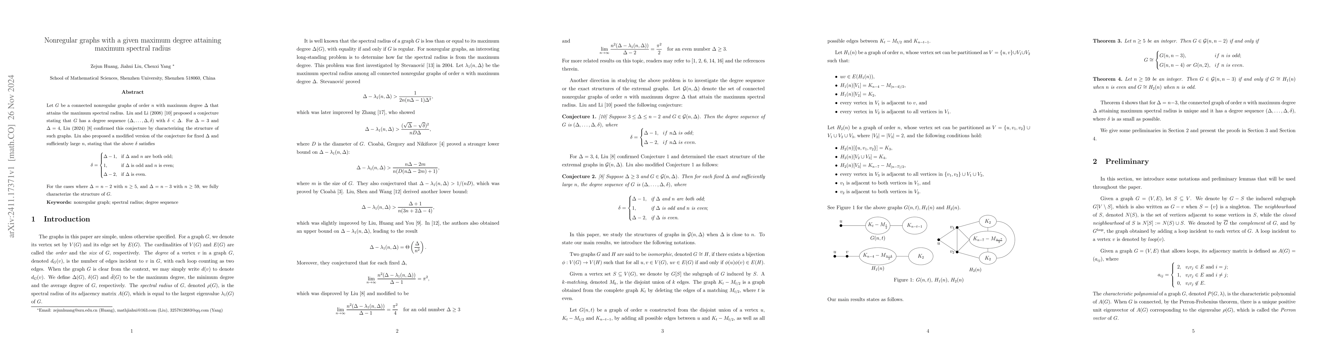 Thumbnail for Nonregular graphs with a given maximum degree attaining maximum spectral
  radius