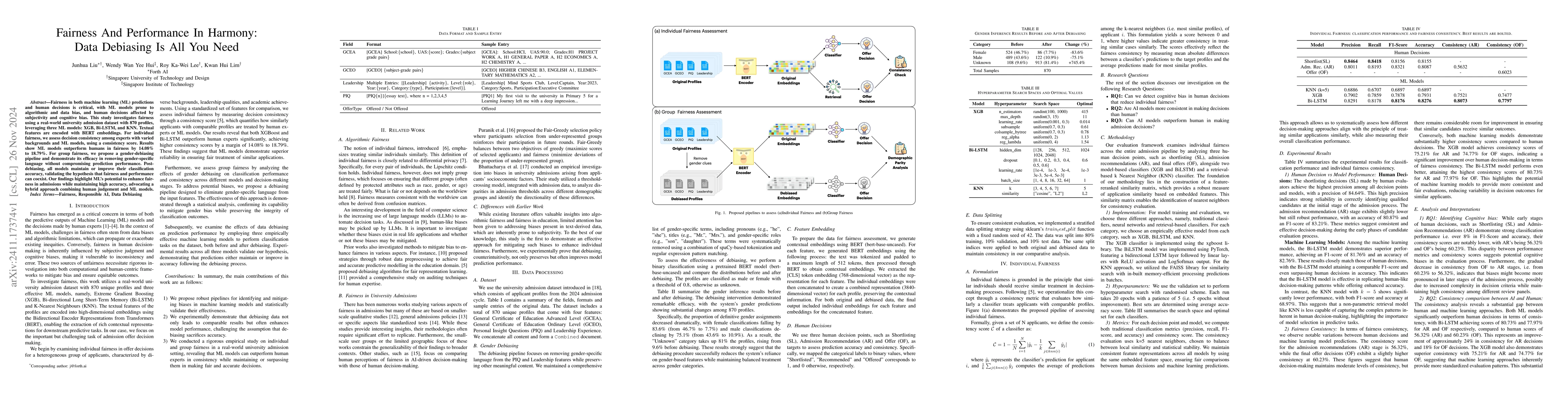Thumbnail for Fairness And Performance In Harmony: Data Debiasing Is All You Need