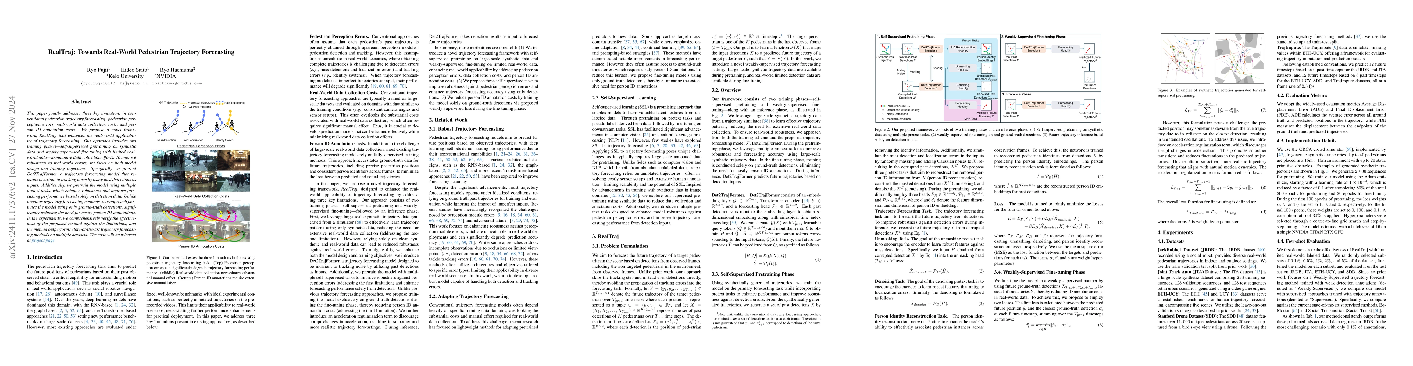 Thumbnail for RealTraj: Towards Real-World Pedestrian Trajectory Forecasting