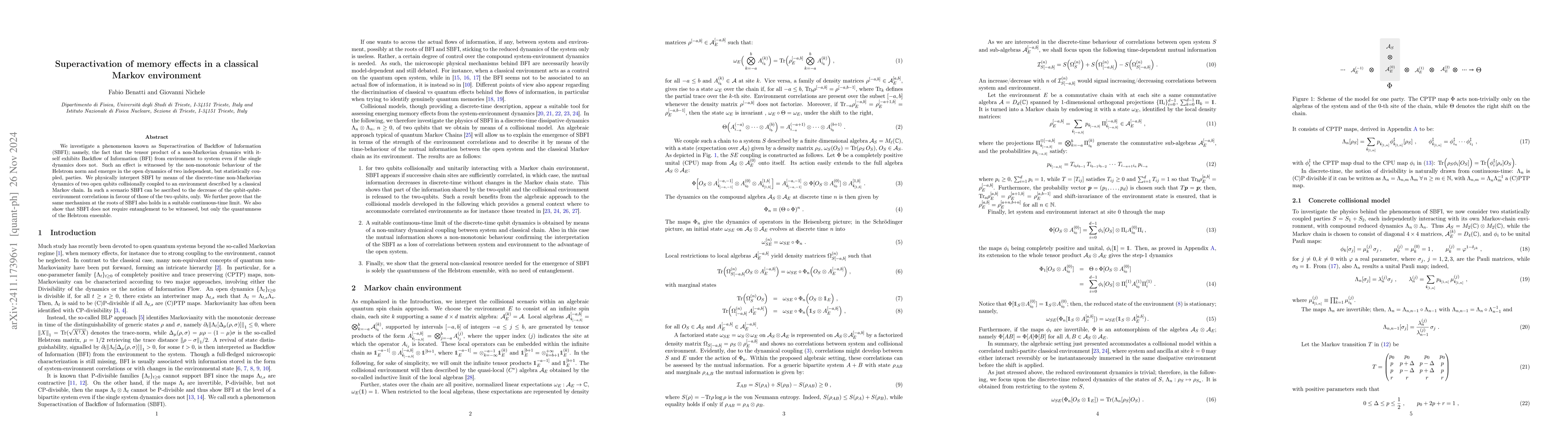 Thumbnail for Superactivation of memory effects in a classical Markov environment