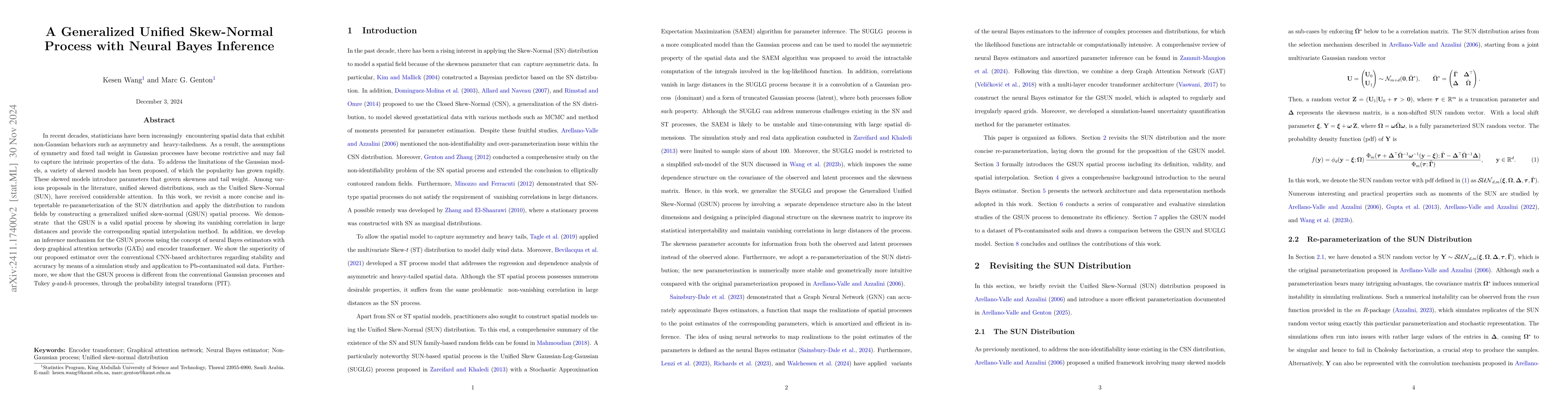 Thumbnail for A Generalized Unified Skew-Normal Process with Neural Bayes Inference
