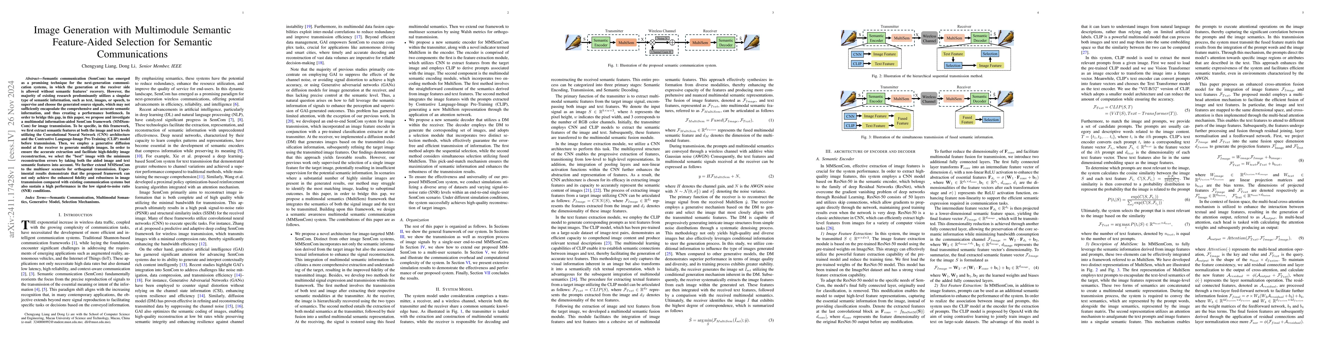 Thumbnail for Image Generation with Multimodule Semantic Feature-Aided Selection for
  Semantic Communications