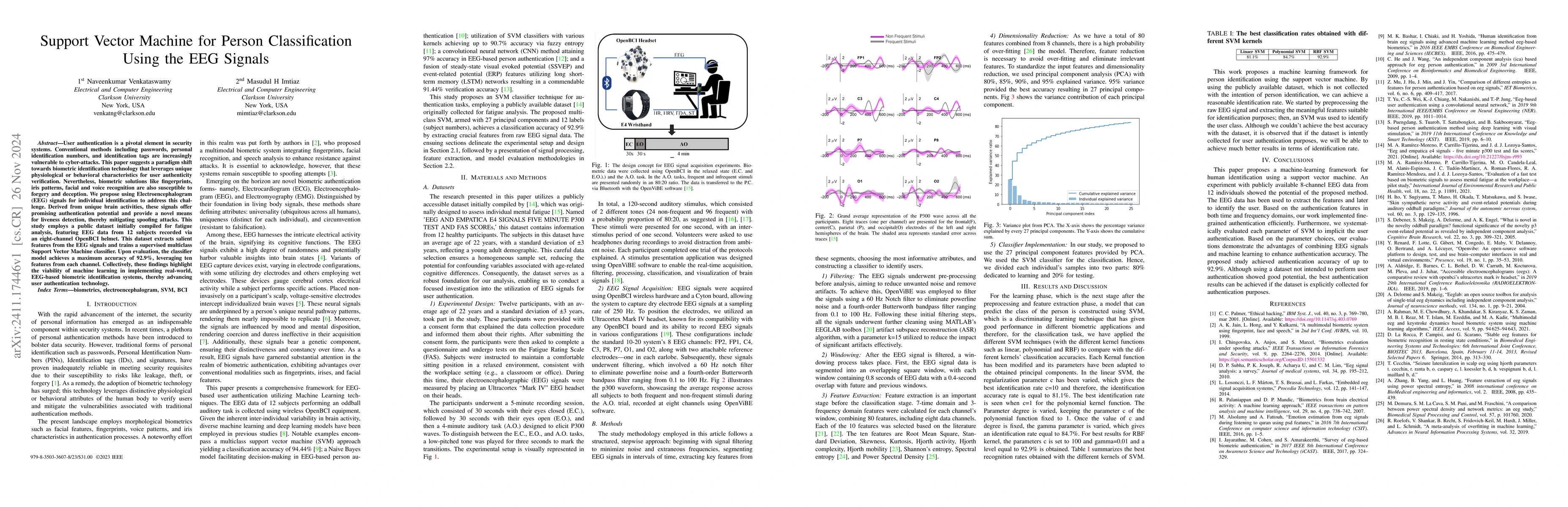 Thumbnail for Support Vector Machine for Person Classification Using the EEG Signals