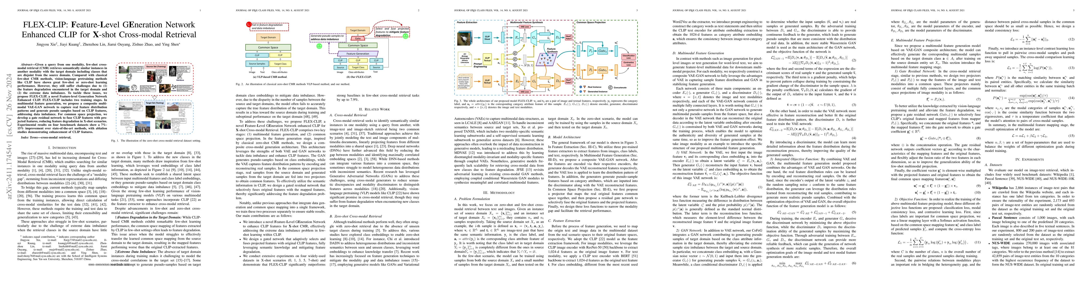 Thumbnail for FLEX-CLIP: Feature-Level GEneration Network Enhanced CLIP for X-shot
  Cross-modal Retrieval