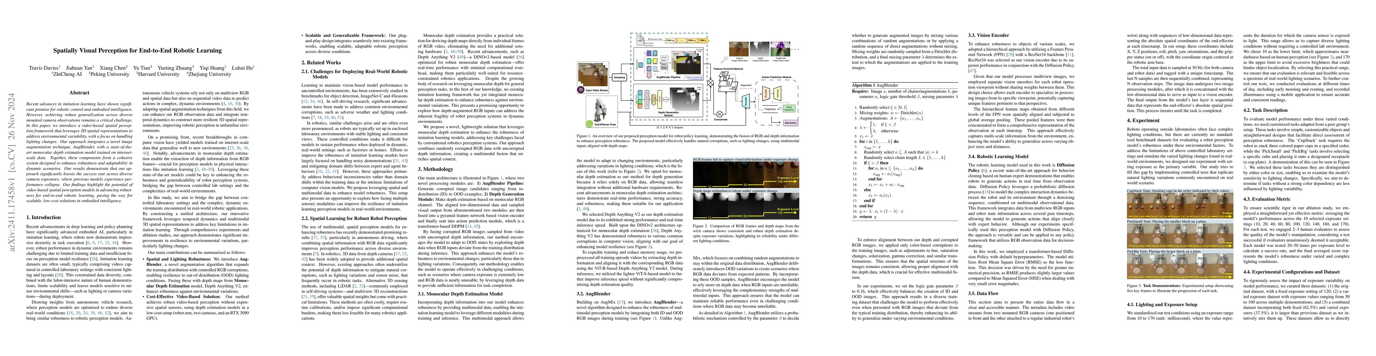 Thumbnail for Spatially Visual Perception for End-to-End Robotic Learning