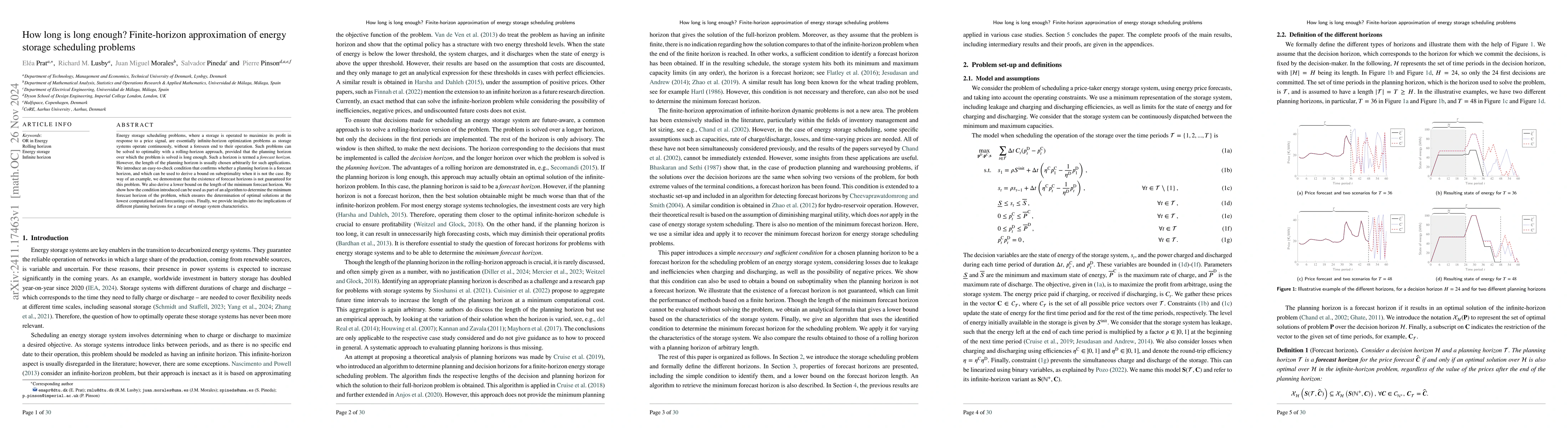 Thumbnail for How long is long enough? Finite-horizon approximation of energy storage
  scheduling problems