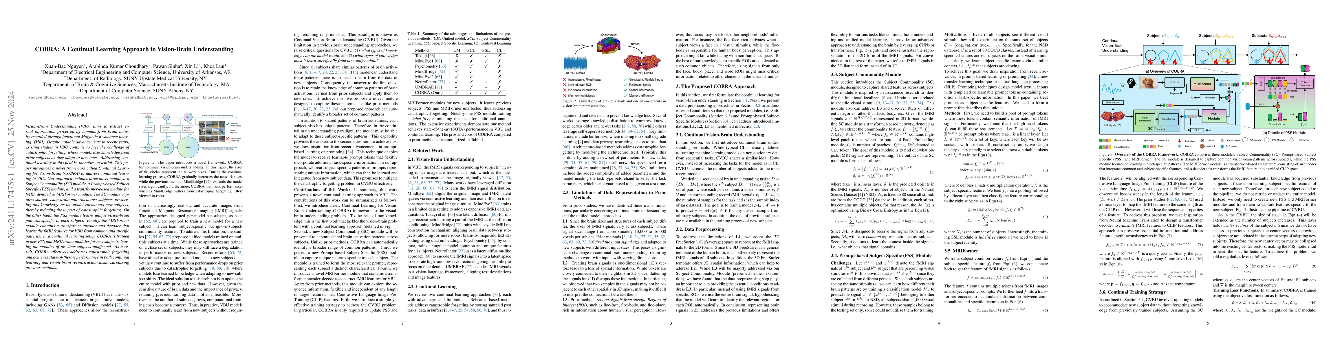 Thumbnail for COBRA: A Continual Learning Approach to Vision-Brain Understanding