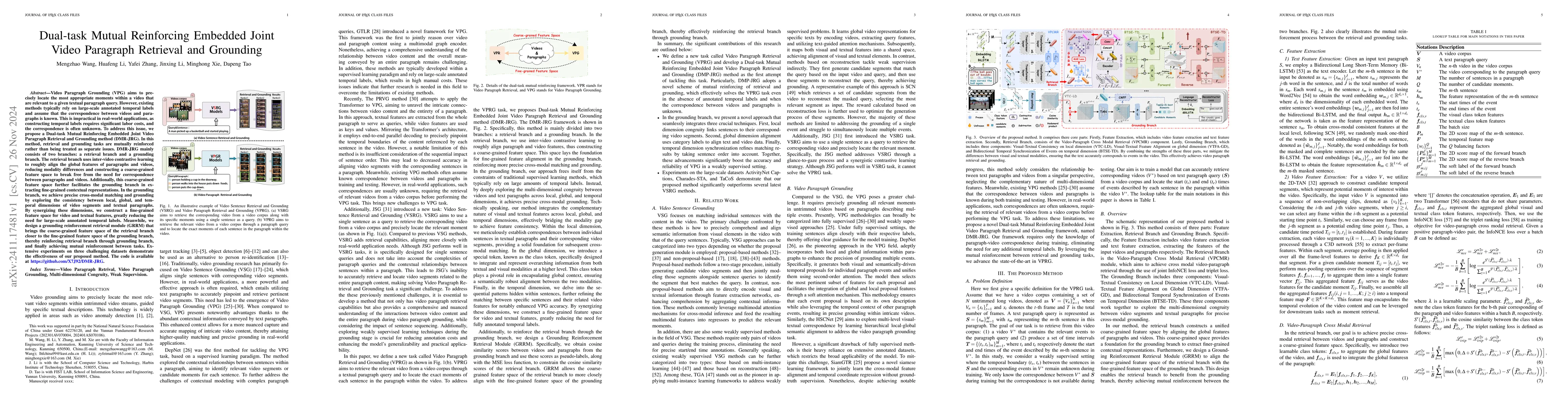 Thumbnail for Dual-task Mutual Reinforcing Embedded Joint Video Paragraph Retrieval
  and Grounding