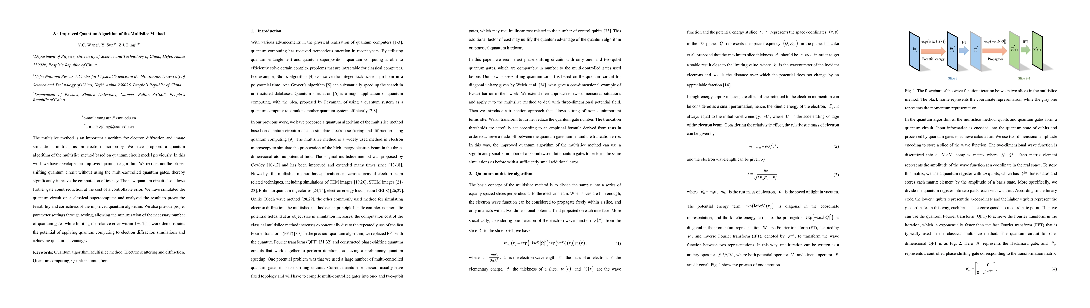 Thumbnail for An Improved Quantum Algorithm of the Multislice Method