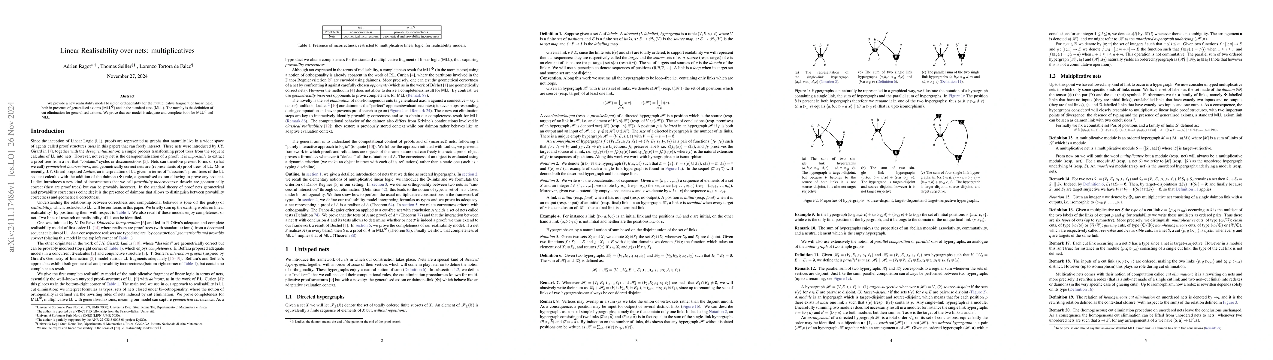 Thumbnail for Linear Realisability over nets: multiplicatives (long version)