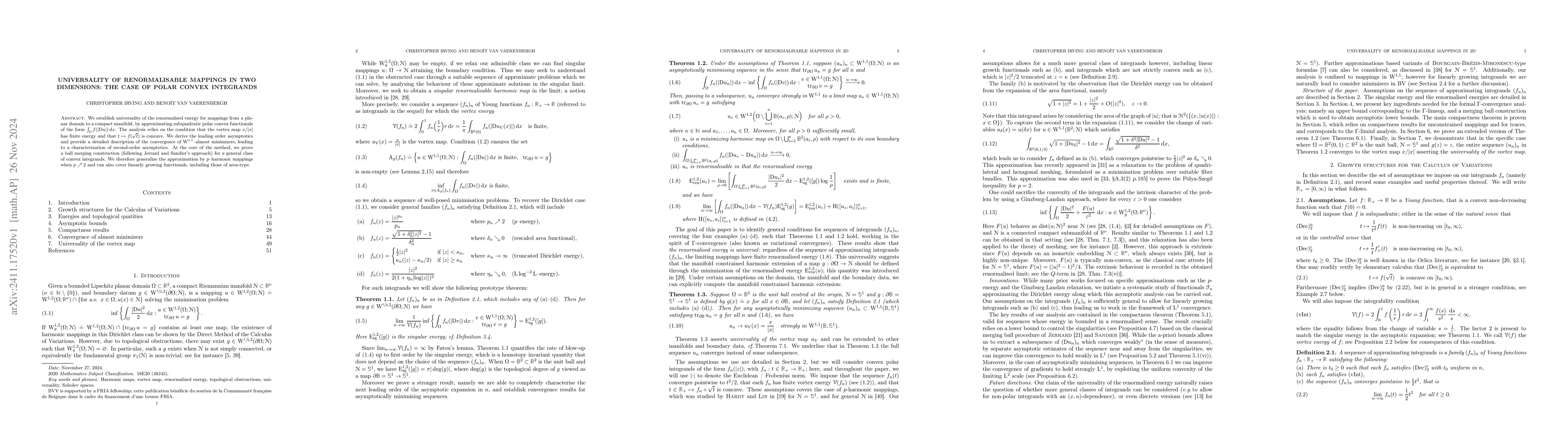 Thumbnail for Universality of renormalisable mappings in two dimensions: the case of
  polar convex integrands