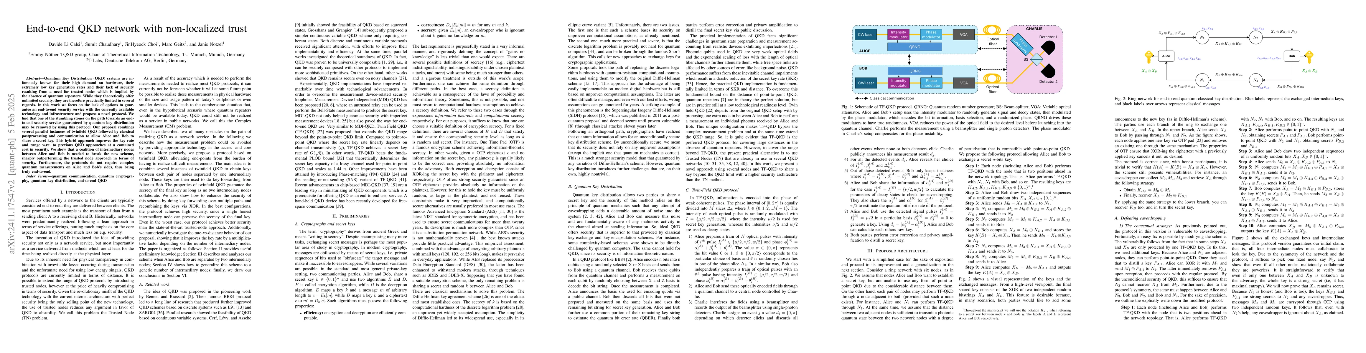 Thumbnail for End-to-end QKD network with non-localized trust