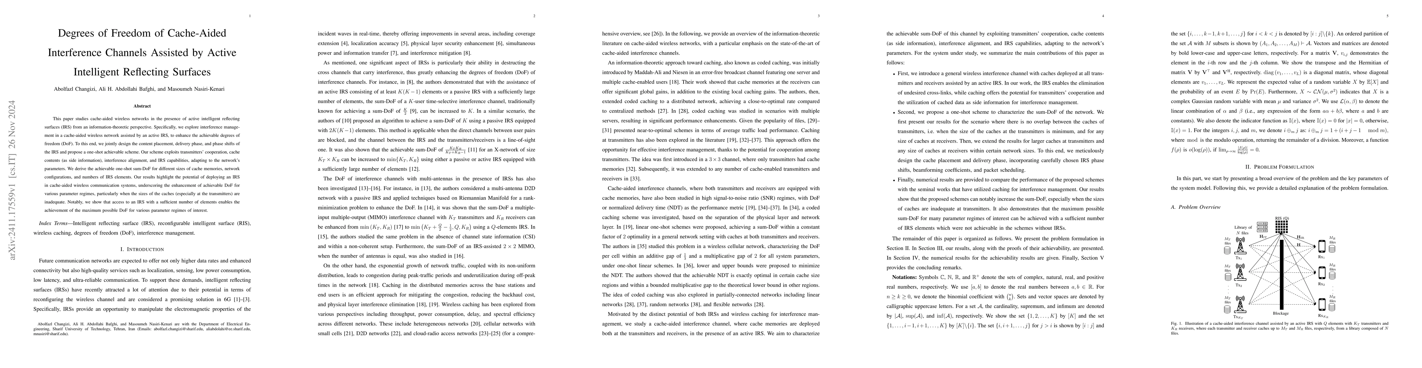 Thumbnail for Degrees of Freedom of Cache-Aided Interference Channels Assisted by
  Active Intelligent Reflecting Surfaces