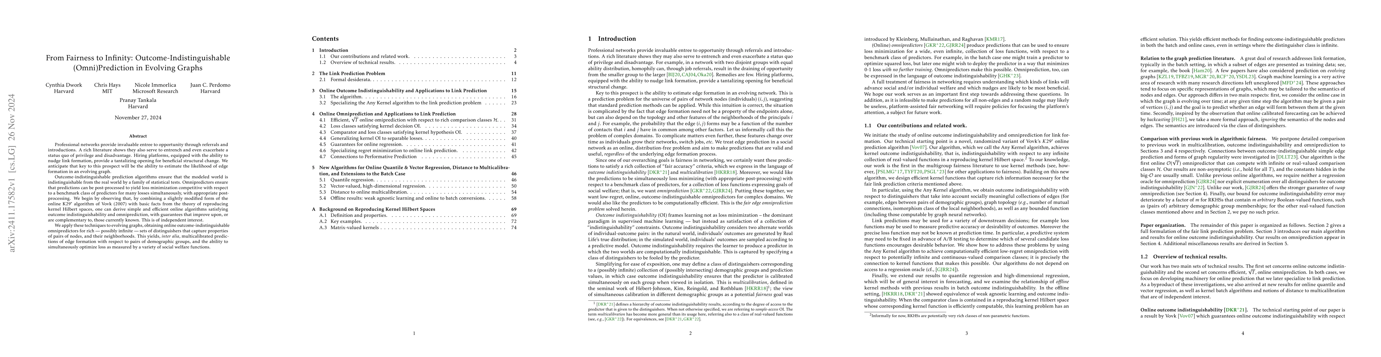 Thumbnail for From Fairness to Infinity: Outcome-Indistinguishable (Omni)Prediction in
  Evolving Graphs