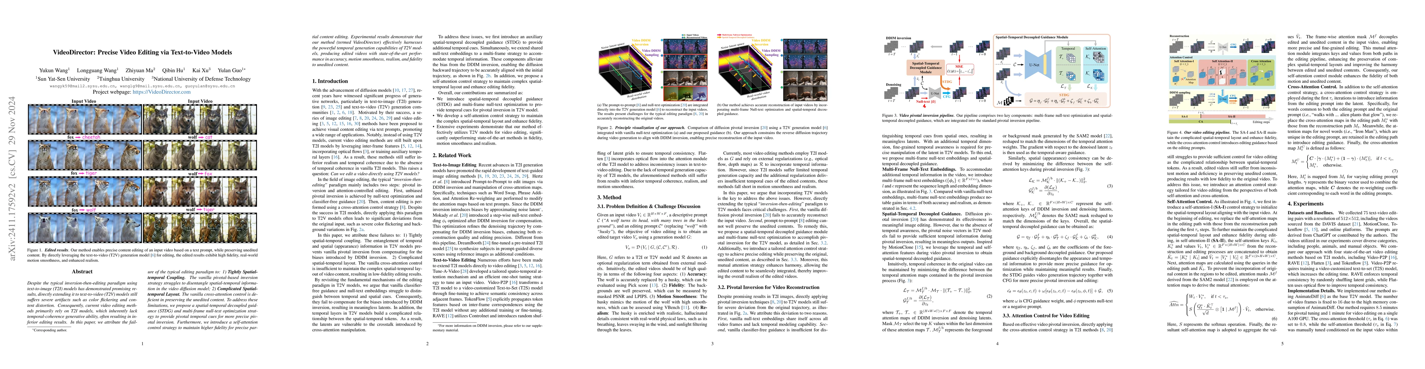 Thumbnail for VideoDirector: Precise Video Editing via Text-to-Video Models